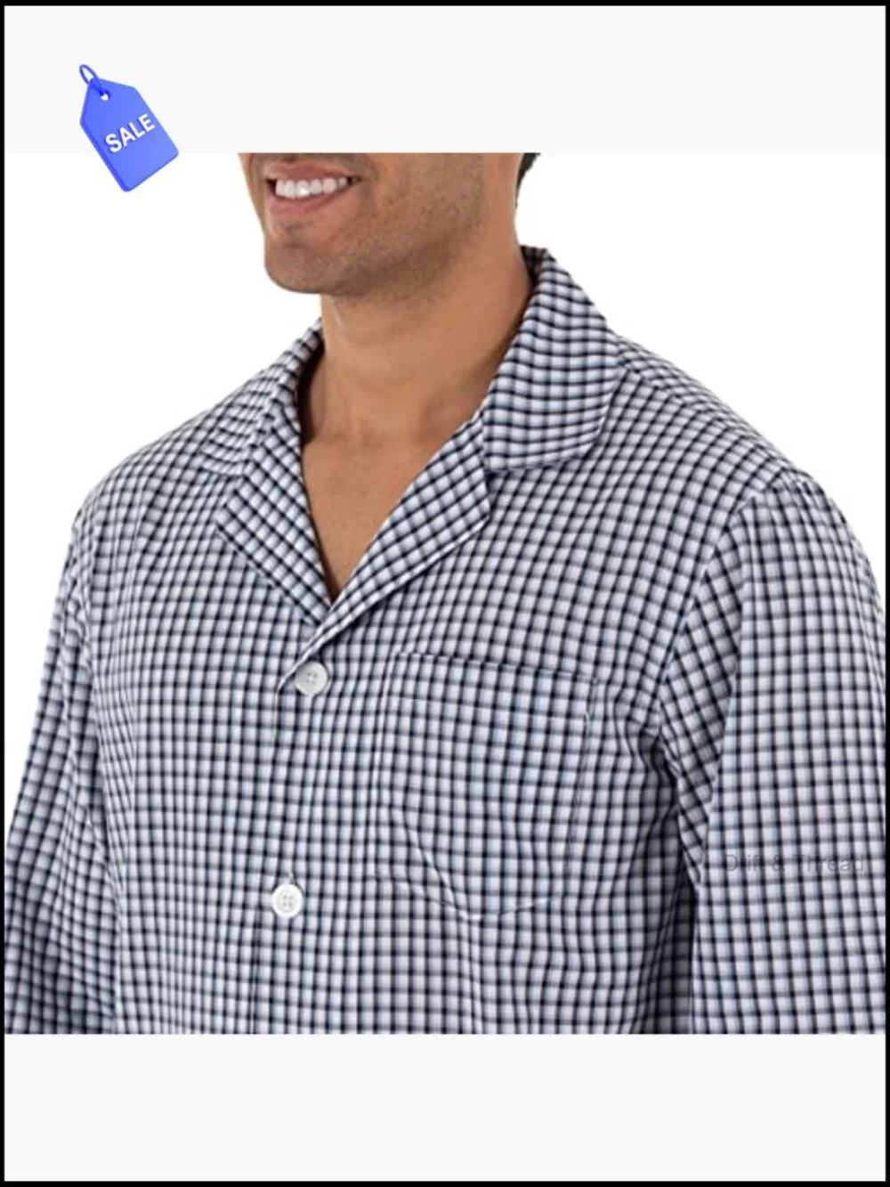 Men's 2-Piece Broadcloth Pajama Set, Long Sleeve Shirt & Pants, Relaxed Fit